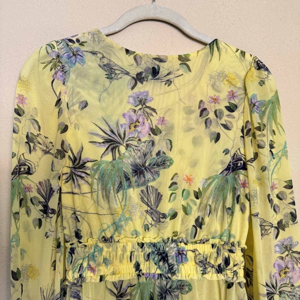 INC International Concepts Pretty Yellow Floral Blouse Top Sz PP Spring Summer - Picture 11 of 16